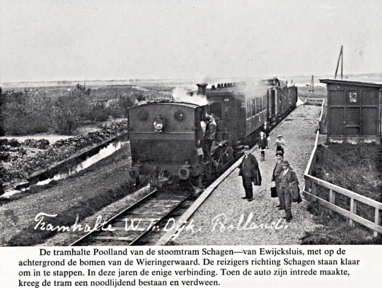 Tramhalte Poolland 1930. Bron: collectie ansichtkaarten voormalige gemeente Niedorp